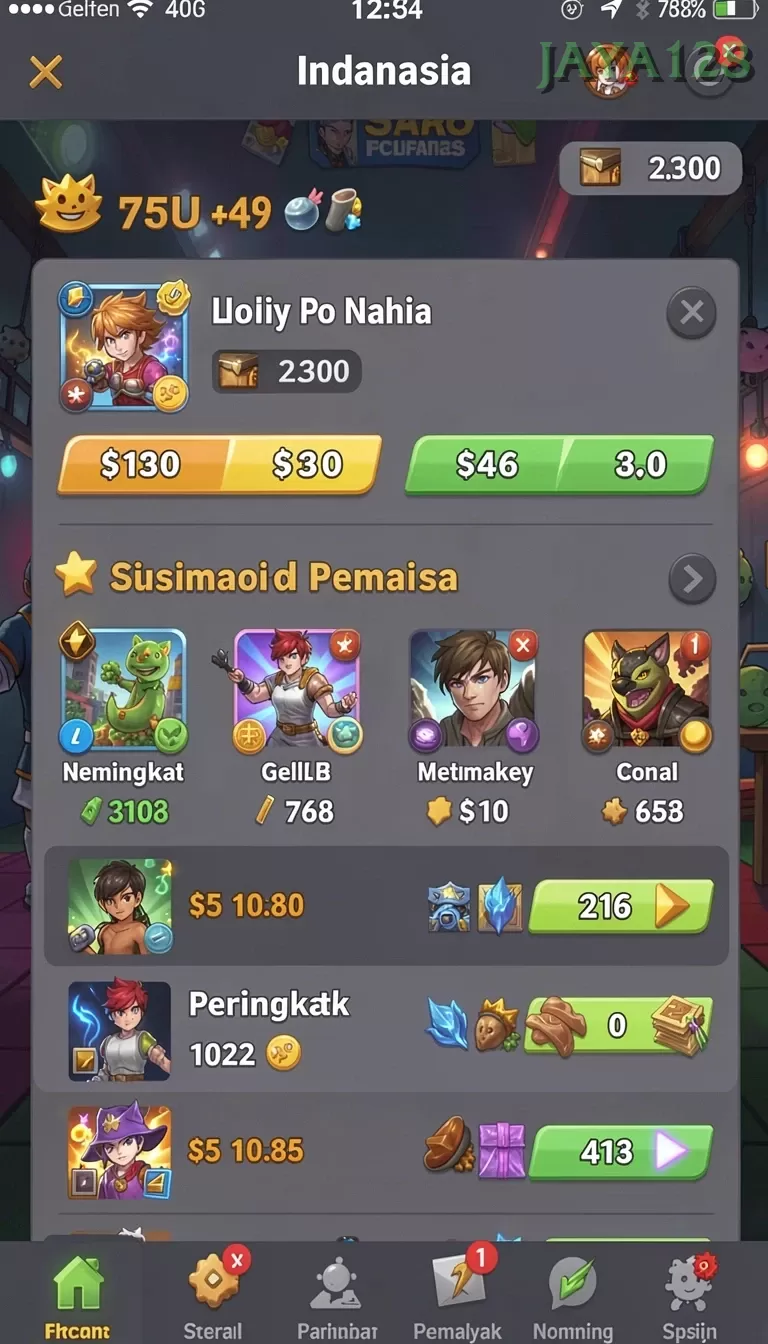 Cuplikan layar LUXURY333 — halaman utama